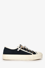 Chrsitian Dior Navy/White Canvas Walk'n'Dior Sneakers Size 37