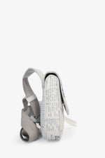 Christian Dior x Daniel Arsham 2020 White/Grey Newspaper Printed Saddle Bag (As Is)