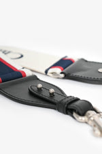 Christian Dior White/Blue Canvas Logo Bag Strap