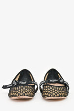 Christian Dior Black Mesh J'Adior Ballet Flats Size 37.5