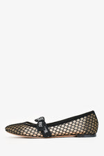 Christian Dior Black Mesh J'Adior Ballet Flats Size 37.5