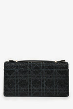 Christian Dior 2023 Black Bead Embellished My Dior Mini Bag with Chain