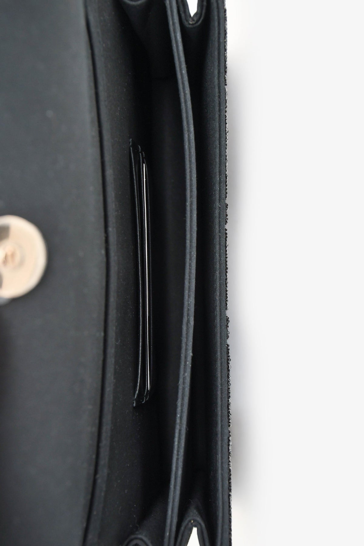 Christian Dior 2023 Black Bead Embellished My Dior Mini Bag with Chain