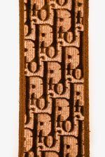 Christian Dior Brown Oblique Velvet Wide Guitar Strap