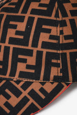 Fendi Brown/Black Canvas FF Zucca Cap Size TU