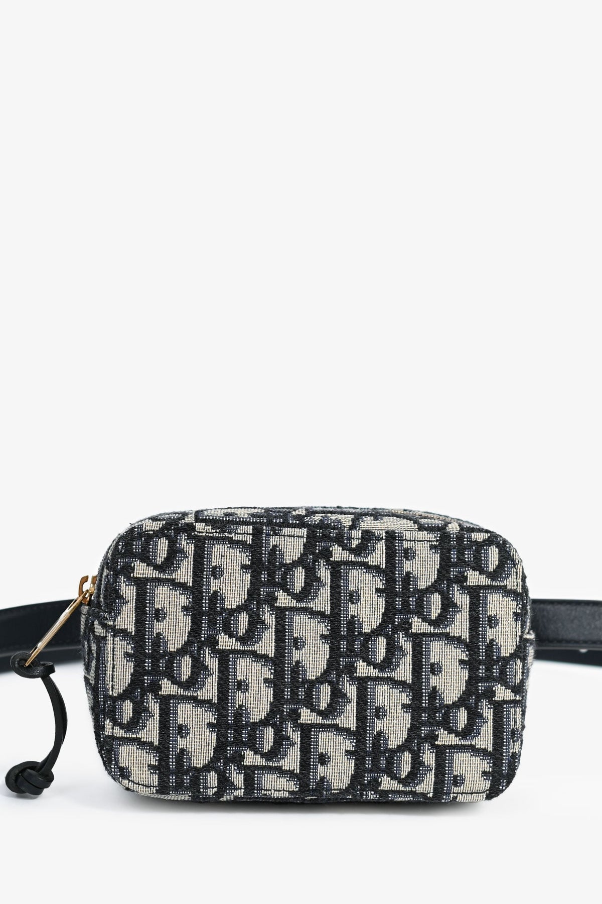 Christian Dior Navy Oblique Jacquard Pouch Belt Bag