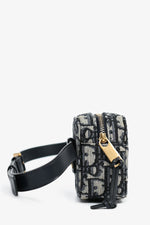 Christian Dior Navy Oblique Jacquard Pouch Belt Bag