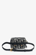 Christian Dior Navy Oblique Jacquard Pouch Belt Bag