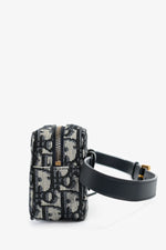 Christian Dior Navy Oblique Jacquard Pouch Belt Bag