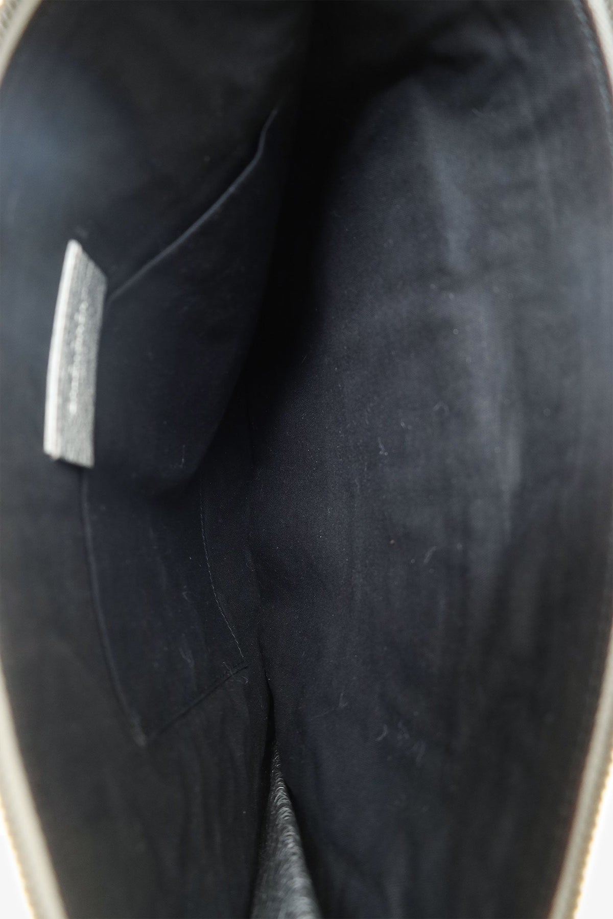 Balenciaga Silver Metallic Lambskin Leather Motocross Clutch