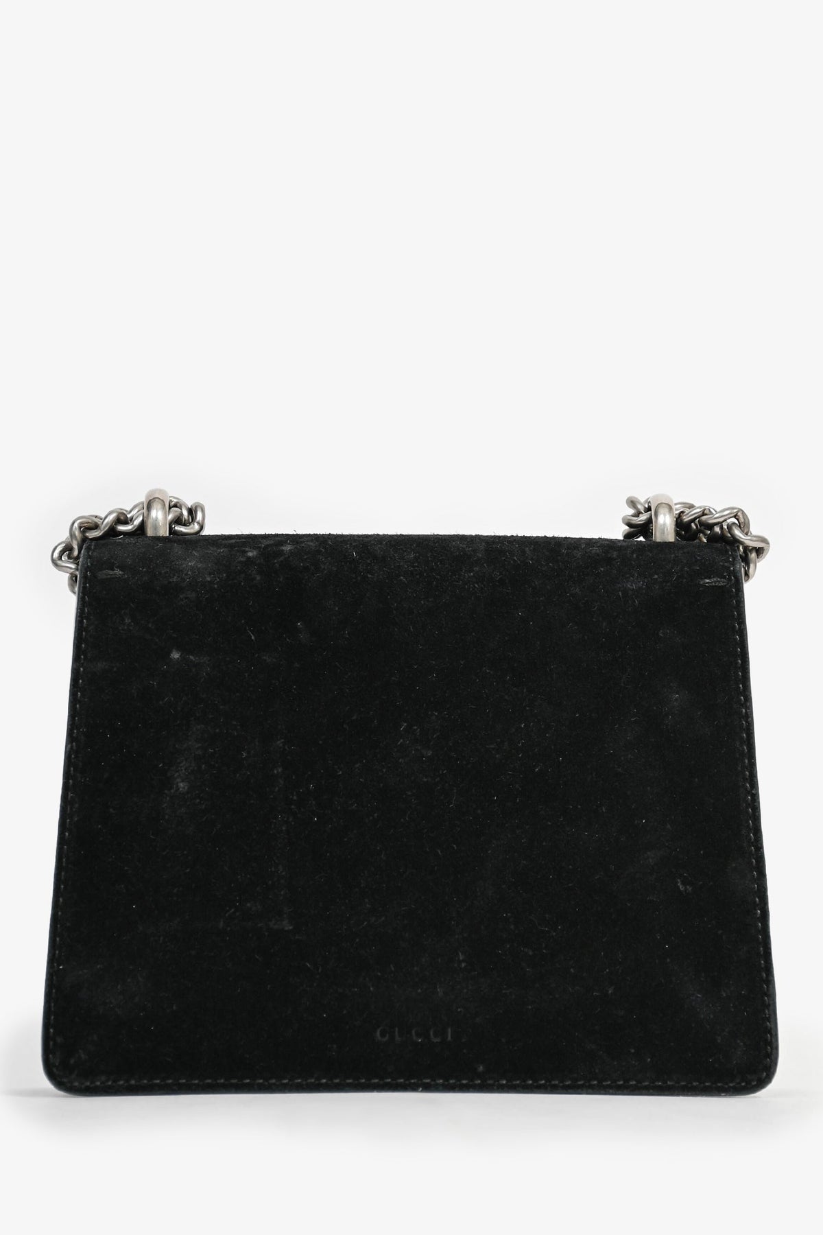 Gucci Black Suede Mini Dionysus Chain Shoulder Bag (As Is)