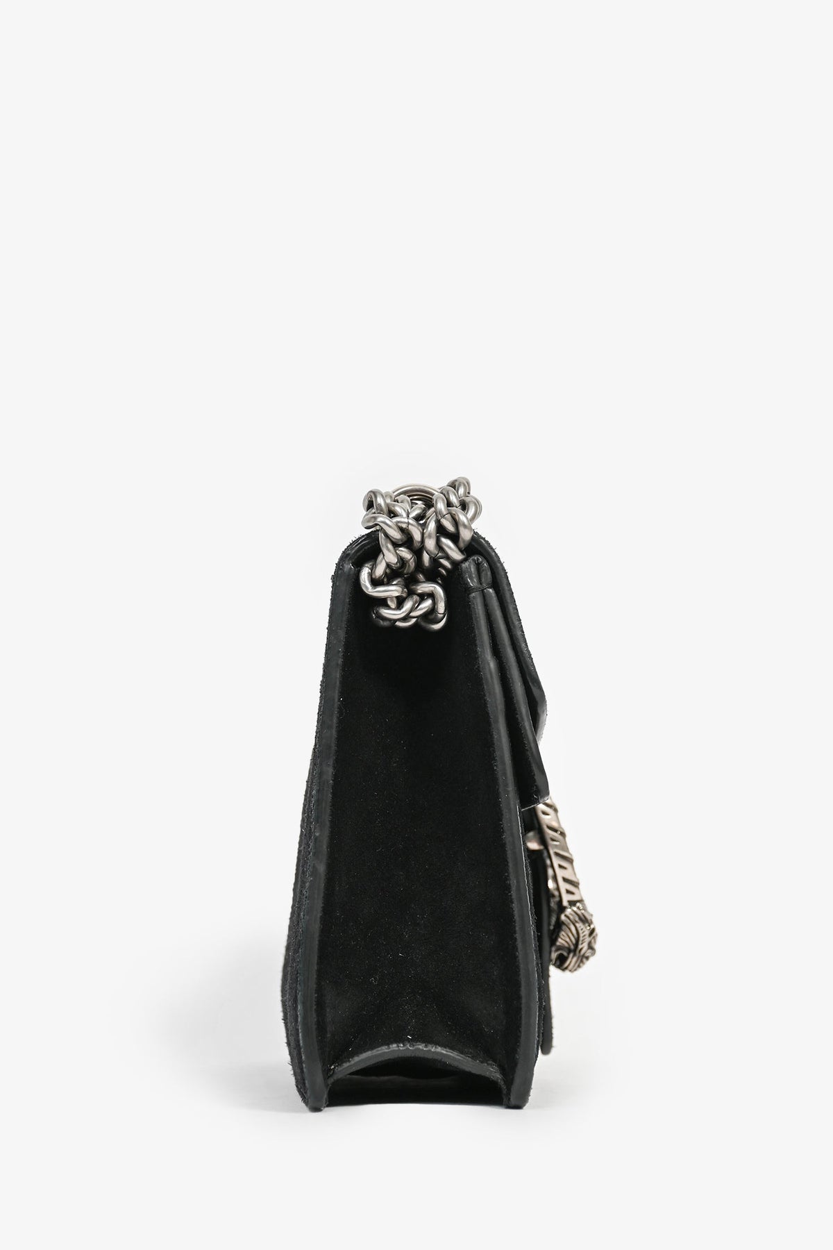 Gucci Black Suede Mini Dionysus Chain Shoulder Bag (As Is)