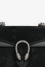 Gucci Black Suede Mini Dionysus Chain Shoulder Bag (As Is)