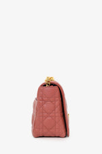 Dior 2022 Rust Cannage Leather Medium Caro Shoulder Bag