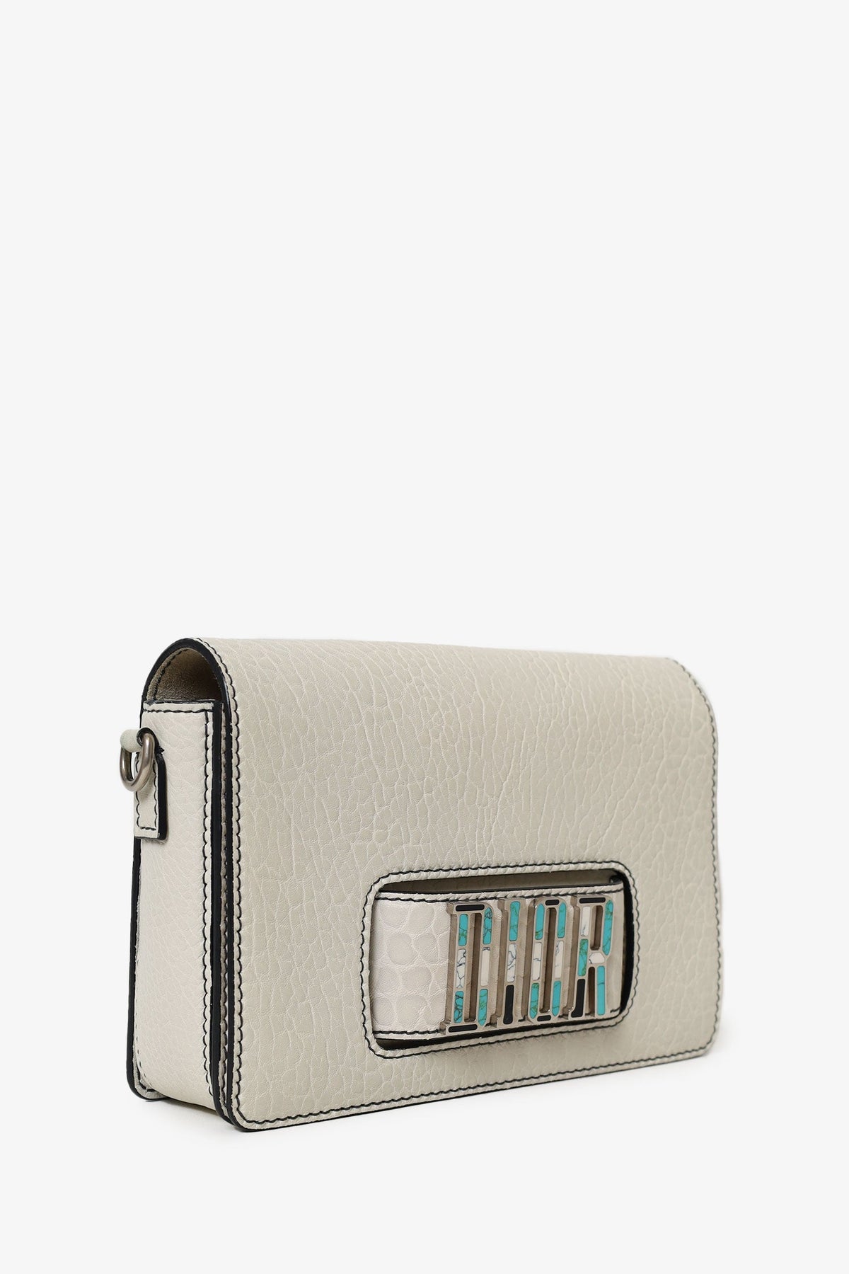 Christian Dior 2017 Cream Leather 'Dior(r)evolution' Flap Crossbody Bag