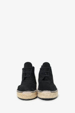 Balenciaga Black Suede Espadrille Boots Size 41