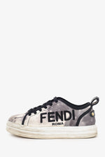 Fendi Black/White Canvas Rise Tie Dye Sneakers Size 36 (As Is)