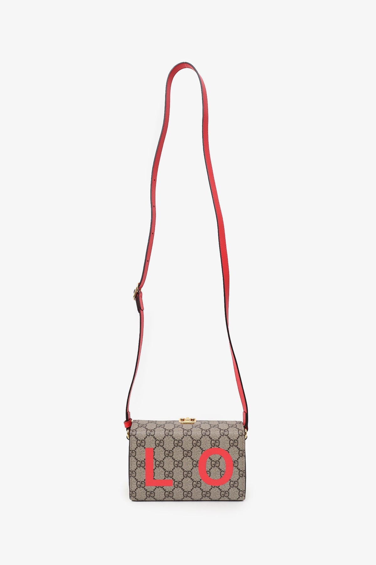 Gucci Brown GG Supreme Valentine\'s Day Mini 'Love' Trunk Box Bag