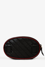 Gucci Black/Red Leather GG Marmont Belt Bag Size 95/38