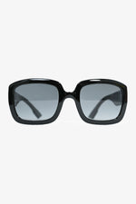 Christian Dior Black 'DDior' Oversized Sunglasses with CD Sides