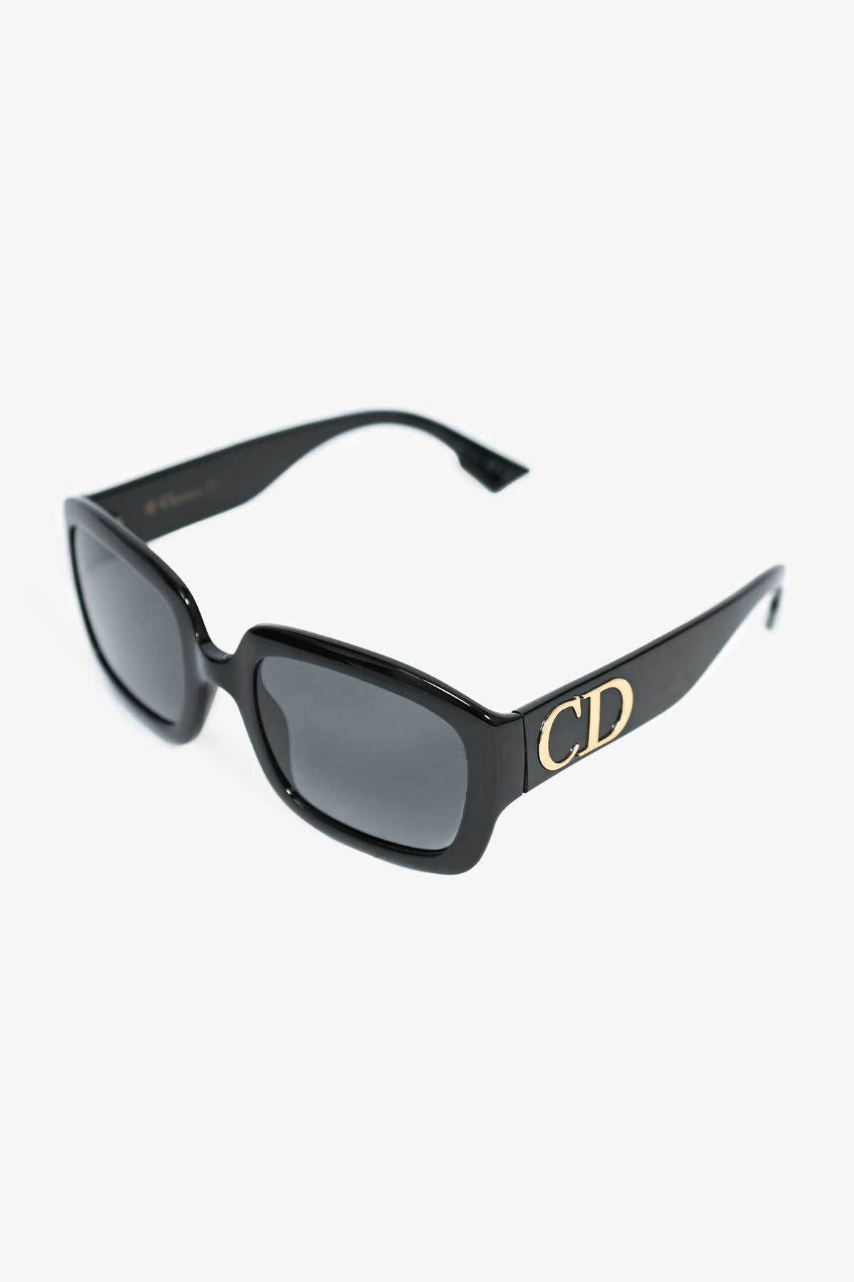 Christian Dior Black 'DDior' Oversized Sunglasses with CD Sides