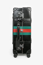Gucci X Globe Trotter Black Web Suitcase 65