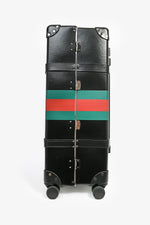 Gucci X Globe Trotter Black Web Suitcase 65