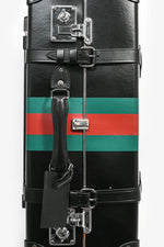 Gucci X Globe Trotter Black Web Suitcase 65