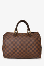 Louis Vuitton 2011 Brown Canvas/Leather Damier Ebene Speedy 30