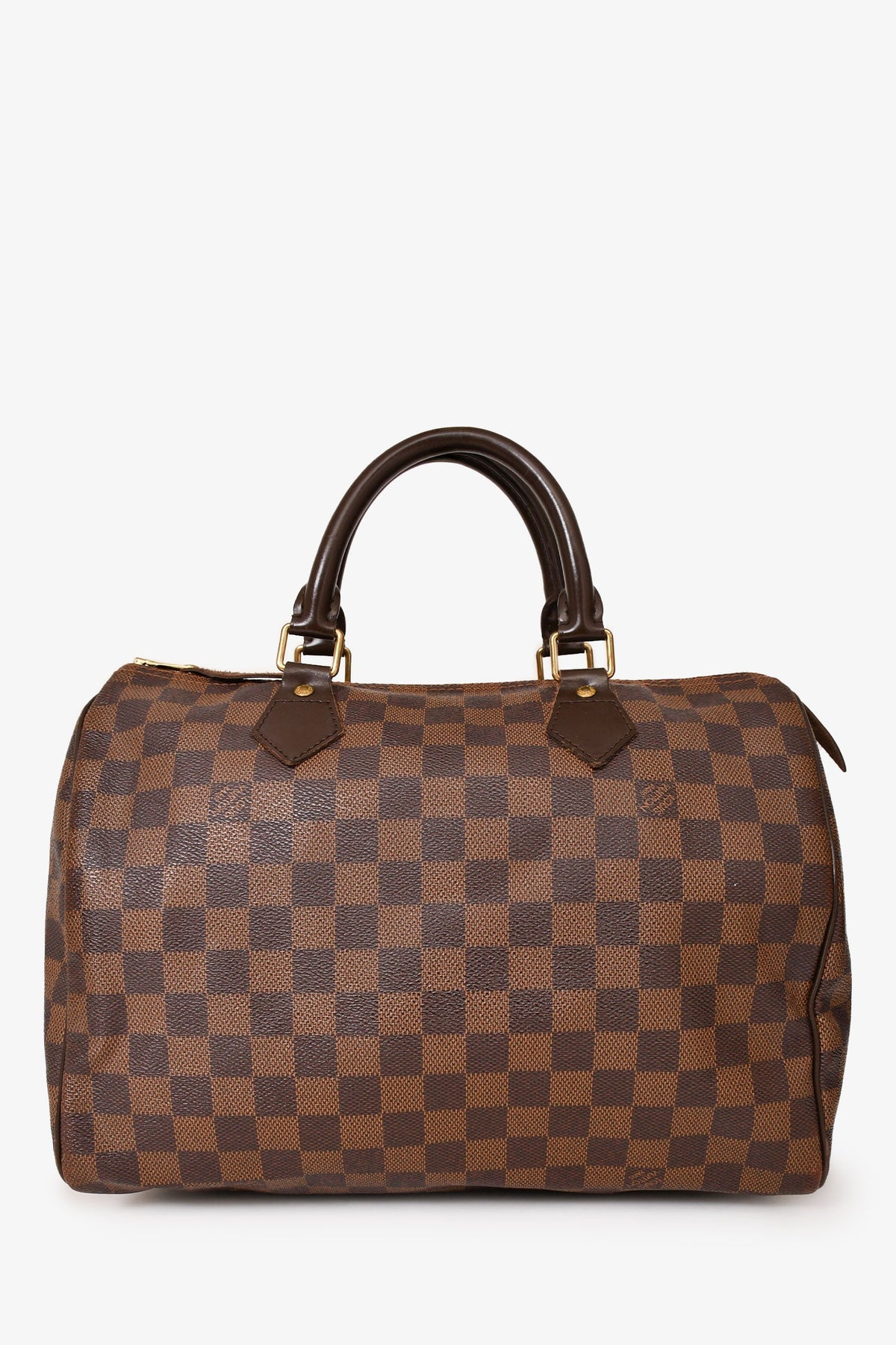Louis Vuitton 2011 Brown Canvas/Leather Damier Ebene Speedy 30