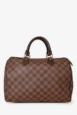 Louis Vuitton 2011 Brown Canvas/Leather Damier Ebene Speedy 30