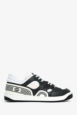 Gucci Black/White Leather/Rubber 'Basket Low' Sneaker Size 38.5