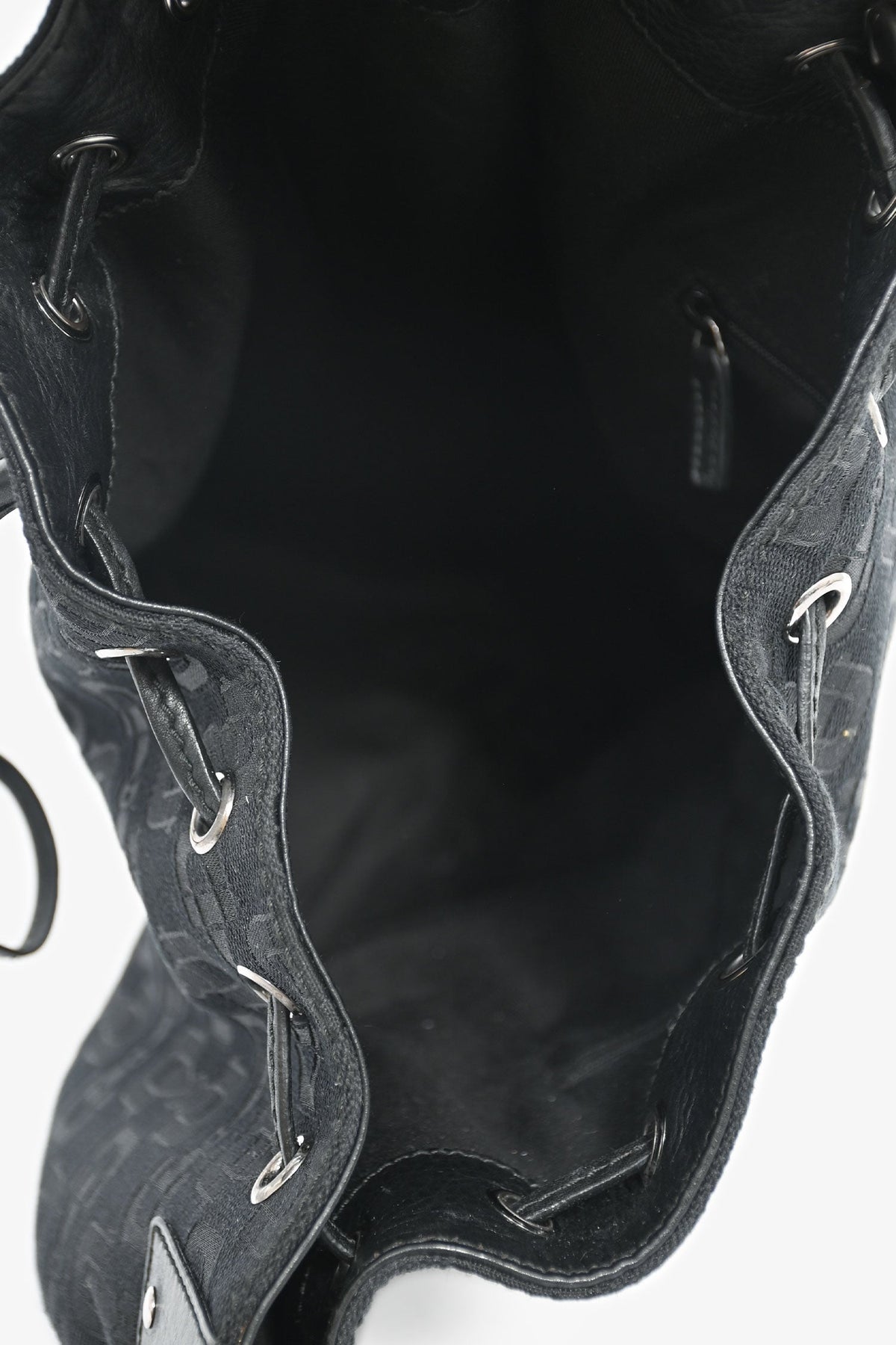 Gucci Black Canvas Logo Shoulder Bag