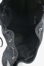 Gucci Black Canvas Logo Shoulder Bag