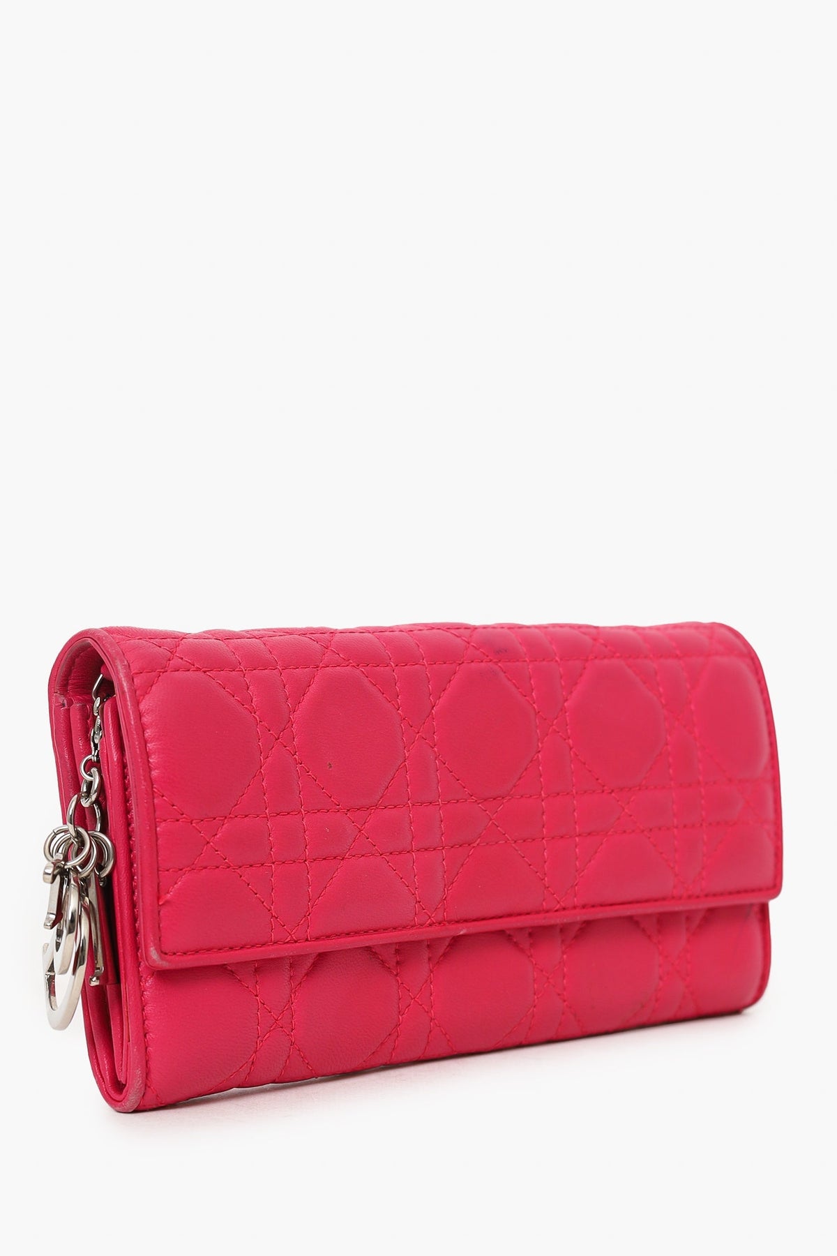 Christian Dior 2012 Pink Cannage 'Lady Dior' Wallet on Chain (As Is)