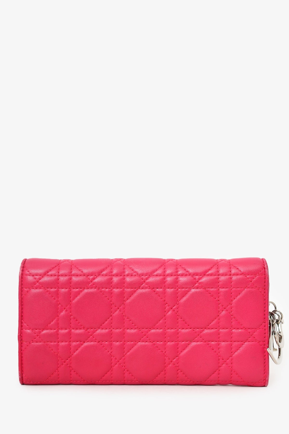 Christian Dior 2012 Pink Cannage 'Lady Dior' Wallet on Chain (As Is)