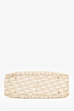 Christian Dior 2006 Beige/White Coated Canvas Diorissimo Romantique Shoulder Bag