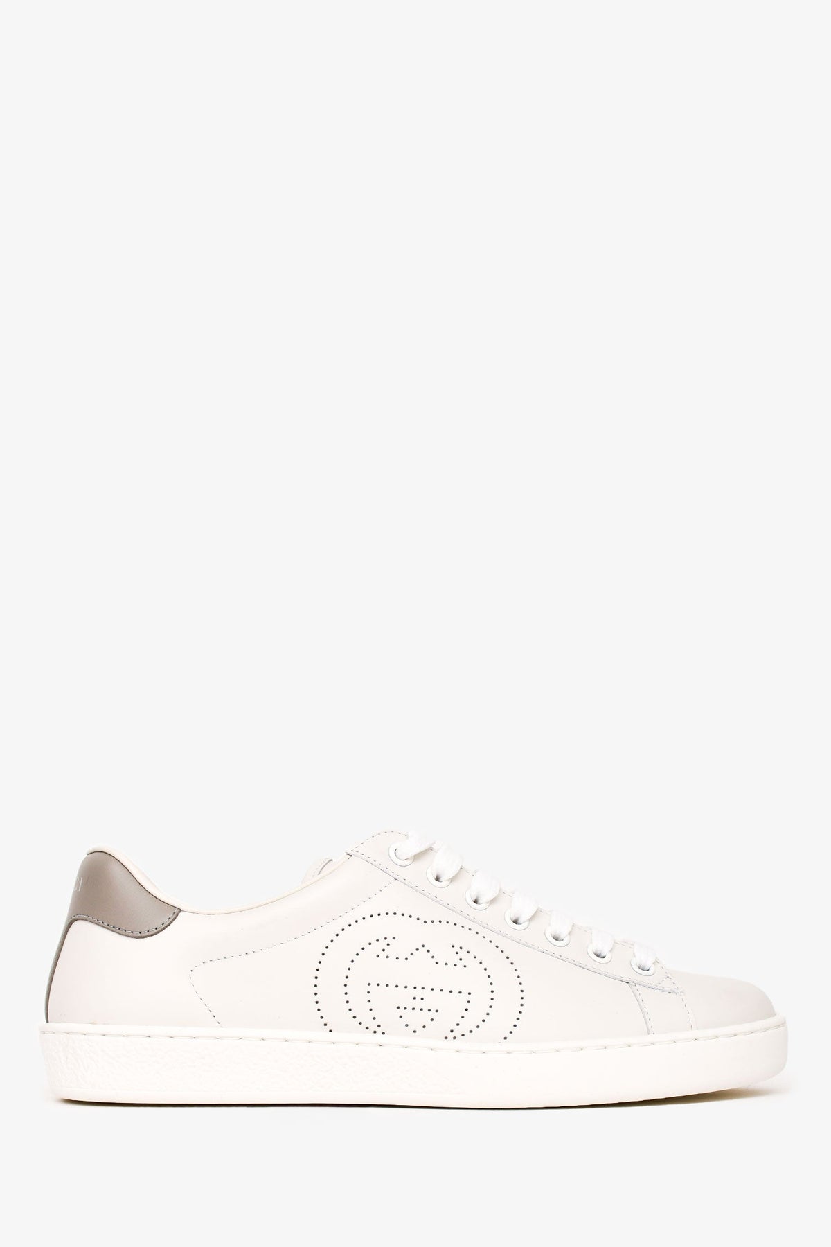 Gucci White/Grey Low Top Sneakers Size 5.5 Men