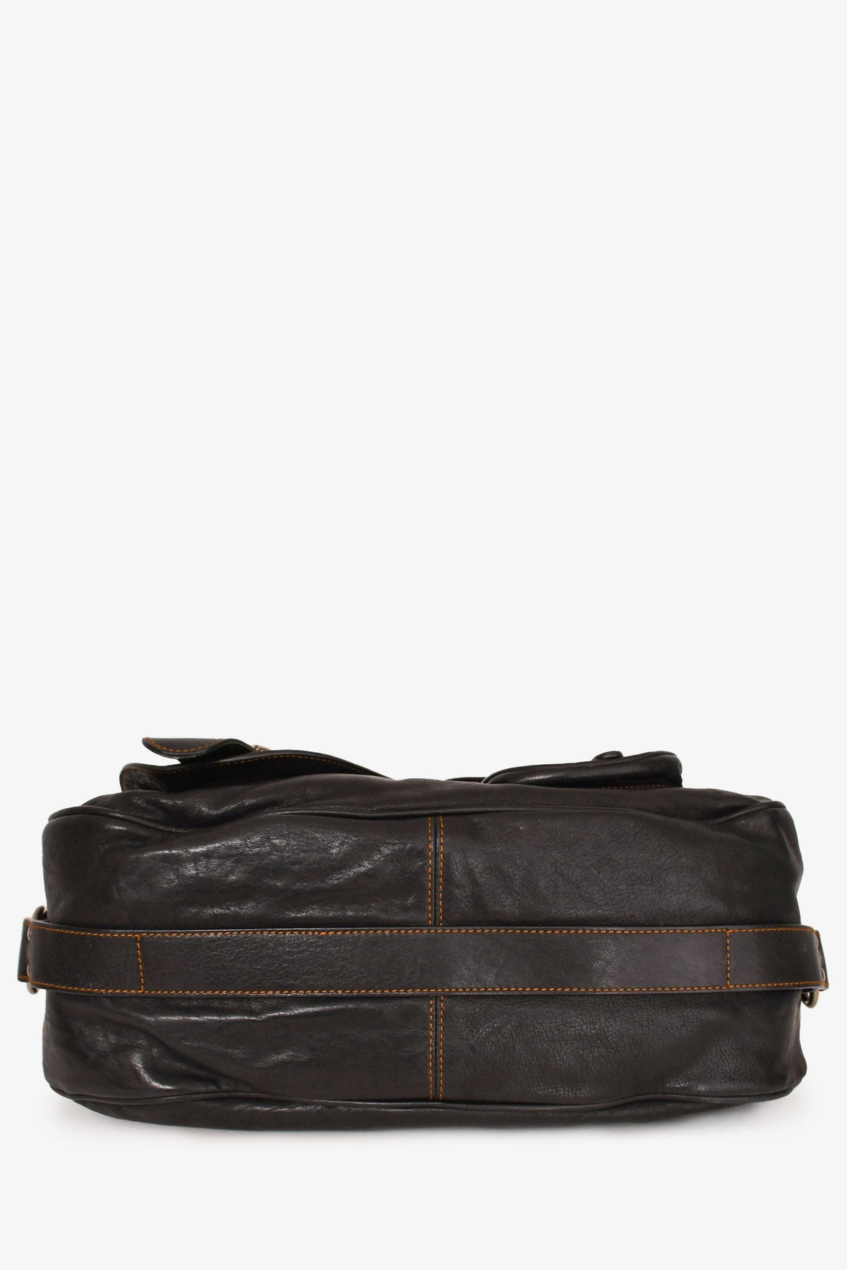 Christian Dior 2006 by John Galliano Black Leather 'Gaucho Saddle' Bag