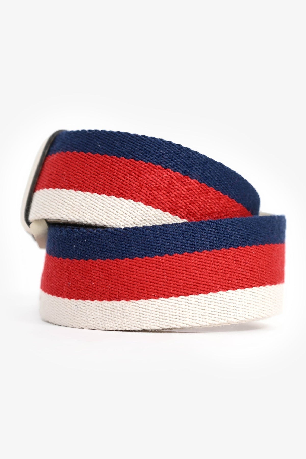 Gucci White/Blue/Red Canvas GG Belt Size 90/35