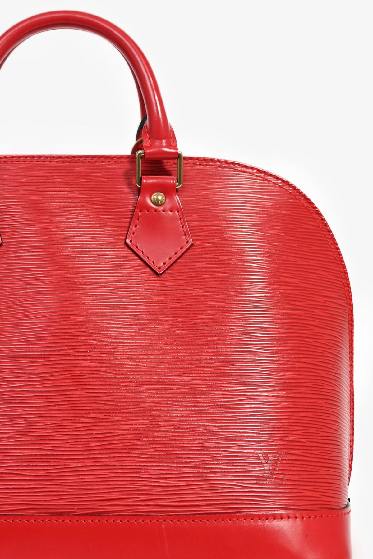 Louis Vuitton 1996 Red Epi Leather 'Alma' PM Top Handle