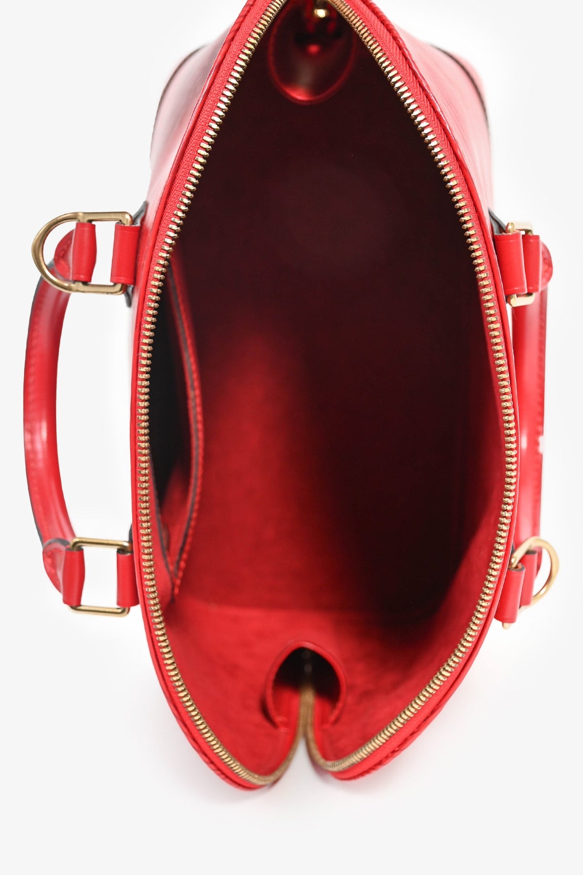 Louis Vuitton 1996 Red Epi Leather 'Alma' PM Top Handle