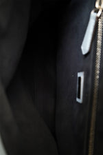 Fendi Blue Leather Large Peekaboo Top Handle Bag with Strap