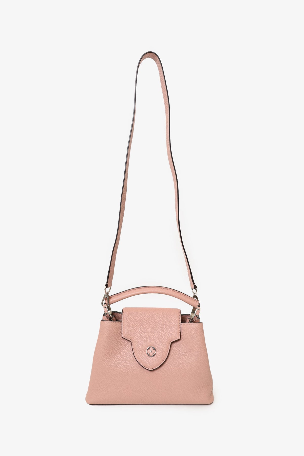 Louis Vuitton 2015 Pink Taurillon Capucines BB Top Handle Bag with Strap