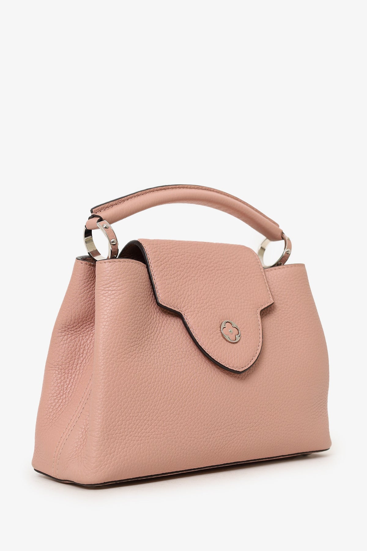 Louis Vuitton 2015 Pink Taurillon Capucines BB Top Handle Bag with Strap