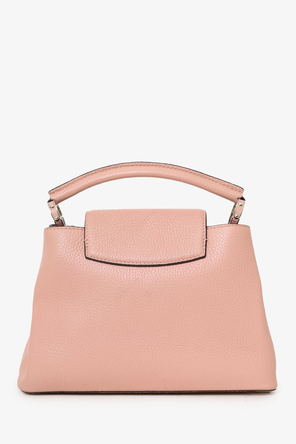 Louis Vuitton 2015 Pink Taurillon Capucines BB Top Handle Bag with Strap