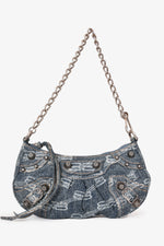 Balenciaga Denim Le Cagole Mini BB Cagoule Bag