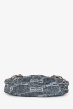 Balenciaga Denim Le Cagole Mini BB Cagoule Bag