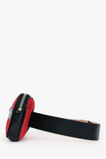 Gucci Red/Black Suede/Leather Ophidia Belt Bag
