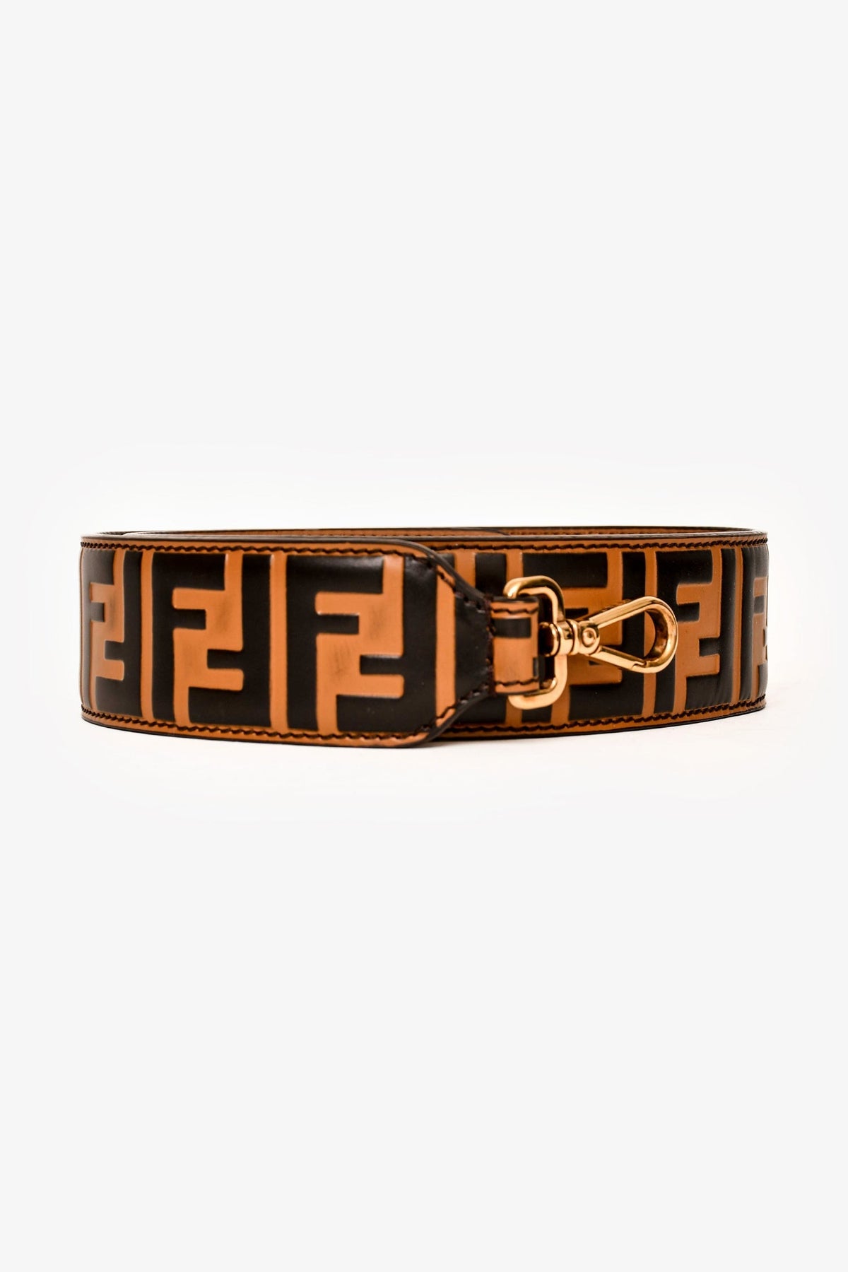 Fendi Brown/Black Zucca Print Bag Strap